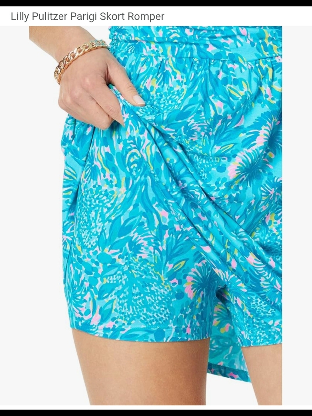 Lilly Pulitzer Parigi Skort Romper Sz L - Picture 3 of 10